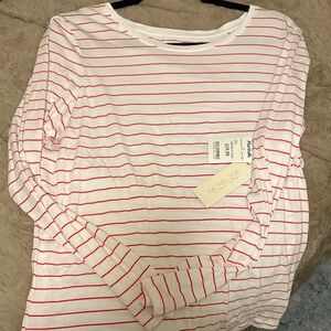 Rachel Zoe White and Red Striped Top